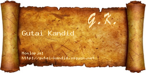 Gutai Kandid névjegykártya